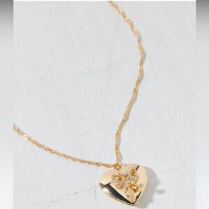 Urban Outfitters Bow Locket Pendant Necklace